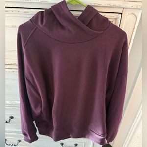 Athleta fleece twist neck hoodie. Cozy karma twist neck sweatshirt